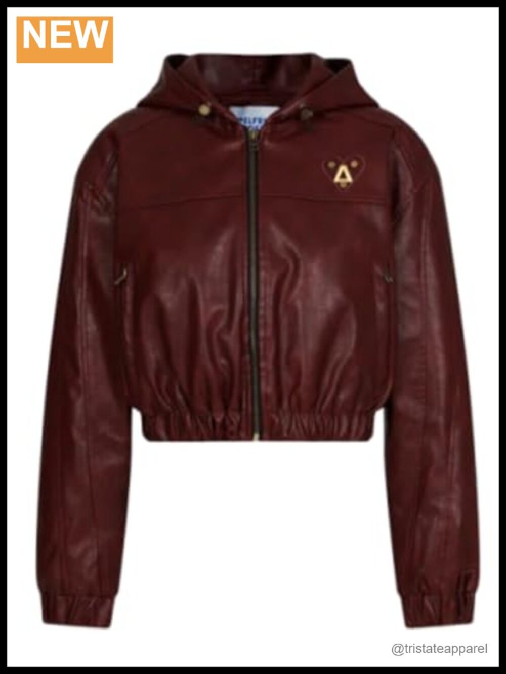 Cropped Faux Leather Hooded Jacket Vintage Y2K Motorcycle Coat